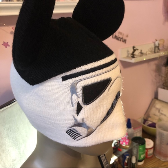Disney Parks Star Wars StormTrooper Mickey ears knit beanie hat - Picture 4 of 9